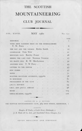 SMCJ Number 151 - Vol 27 - May 1960 thumbnail